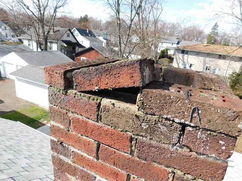 Damaged chimney